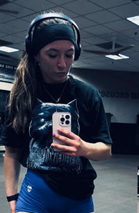 Jenna Creason wearing Khan Tee