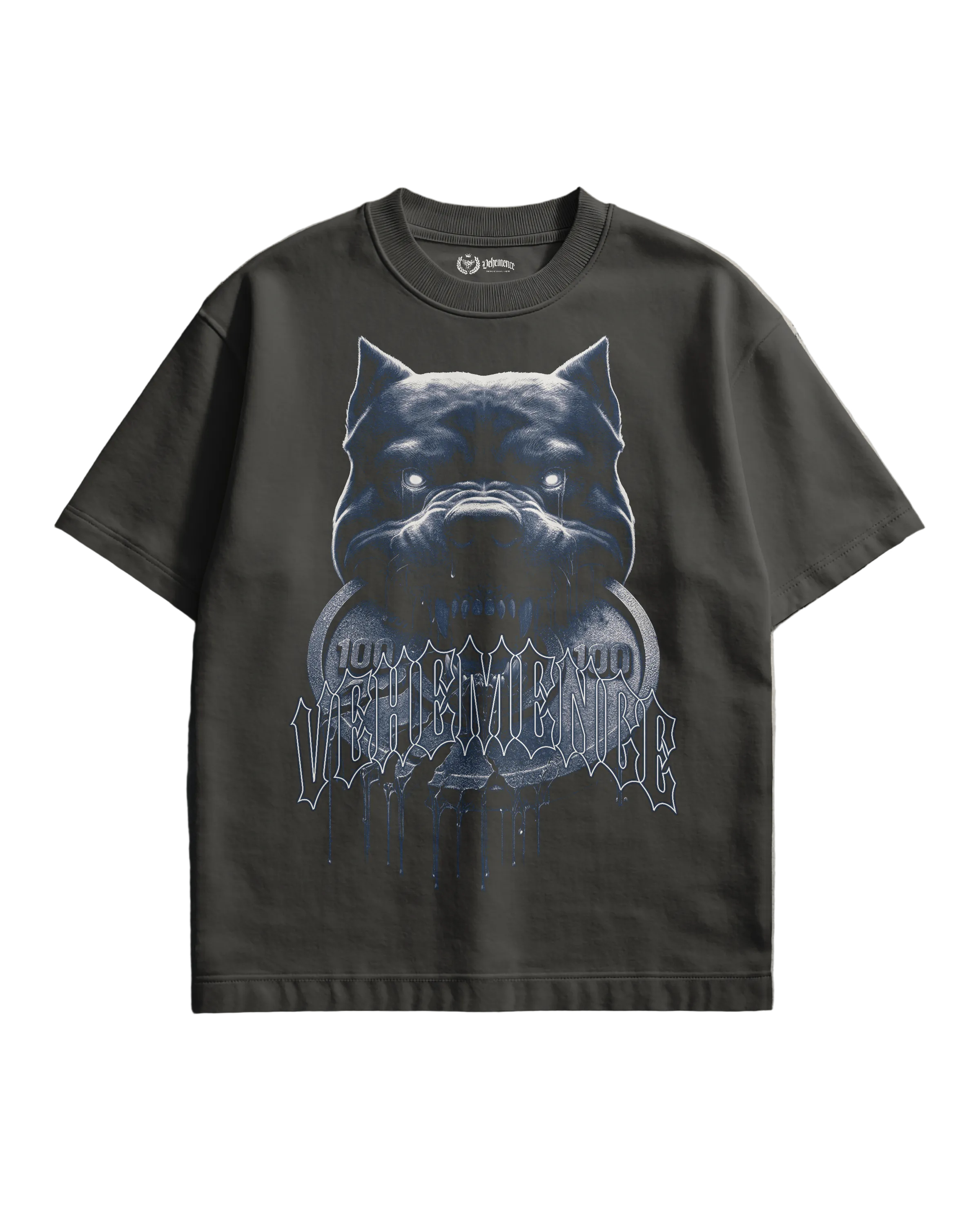 Black vintage mock up with alpha dog